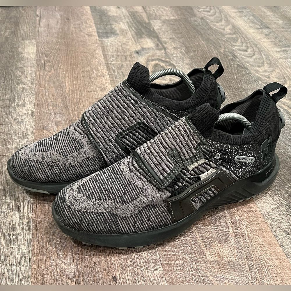 FootJoy Black and Gray Slip-On Athletic Shoes